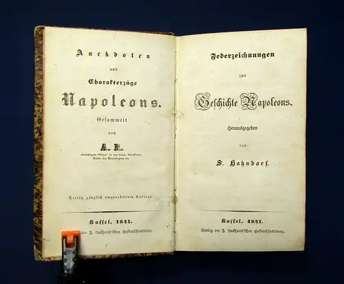 Hahndorf Federzeichnungen zur Geschichte Napoleons 1841 Sehr seltene 3. Auflage