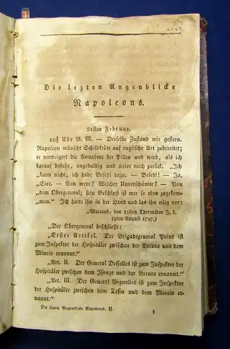 Antommarchi Memoiren des Dr. F. Antommarchi 2Bde 1. deutsche Ausgabe 1825 mb