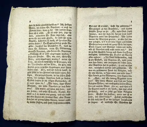 Fiktive Flugschrift - Napoleons Aufenthalt in der andern Welt o.J. um 1810 js