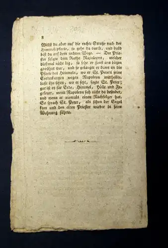 Fiktive Flugschrift - Napoleons Aufenthalt in der andern Welt o.J. um 1810 js