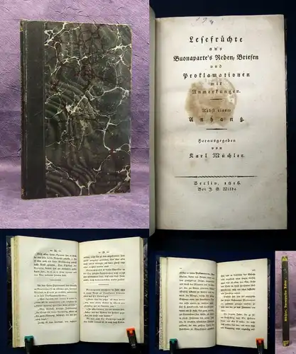 Müchler Lesefrüchte aus Buonaparte`s Reden, Briefen u. Proklamationen 1816 js