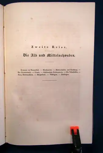 Schwab Wanderungen durch Schwaben. Sektion II.1837 Wissen Geographie js