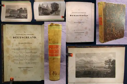 Duller Die malerischen Donauländer Bd. 8 60 Stahlstiche 1846 Geographie js