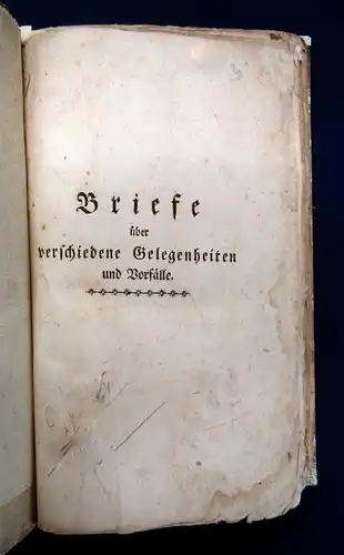 Stockhausen Briefe über verschiedene Gelegenheiten und Vorfälle 1772 js