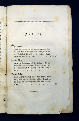 Delbrück Reden veranlaßt durch die Ereignisse der Zeit 1813 Napoleon Geschichte