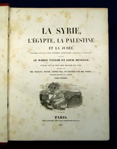 La Syrie, l'Égypte, la Palestine et la Judée. 2 Bände komplett 1839 Geografie js