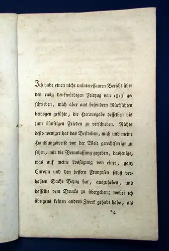 JOMINI Auszug a. d. Memoiren über den Feldzug von 1813 d.EA selten Oktober 1813