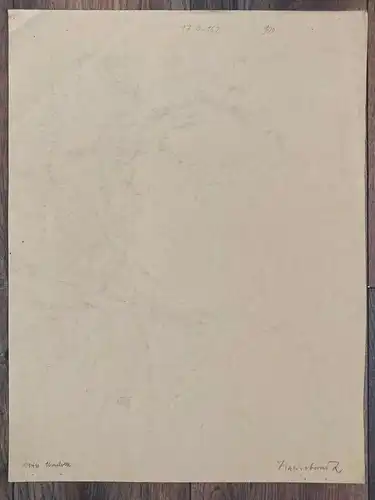 Hassebrauk,Ernst Frauenportrait - Charlotte Portrait seiner Frau Tusche-Pinselz.