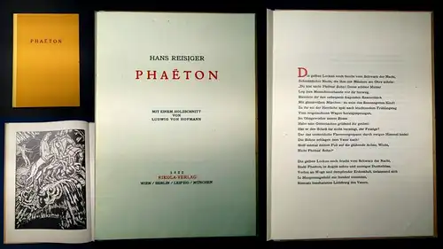 Reisiger Hans, Phaeton Holzschnitt v. Hofmann, im Kolophon signiert Ex.119 js