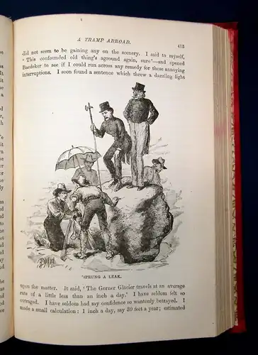 Clemens A Tramp Abroad Mark Twain 1882 illustr. v Brown, Williams u.a. Klassiker