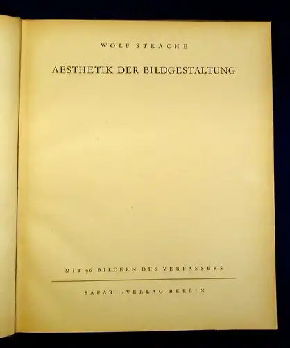 Strache Aesthetik der Bildgestaltung 1948 Handhabung Wissen 96 Bilder js