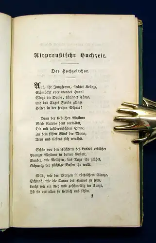 Heinel Kränze um Urnen preußischer Vorzeit Balladen 1828 seltene EA Geschichte m