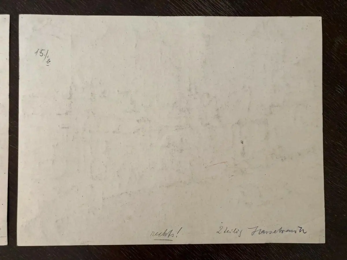 Hassebrauk Ernst Hamburg - Hafen Tuschezeichnung auf Papier in 2 Teilen signiert 4