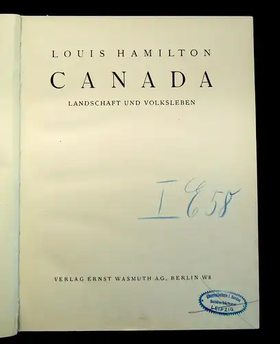 Hamilton Canada Landschaft und Volksleben 1926  Orbis Terrarum Kultur js