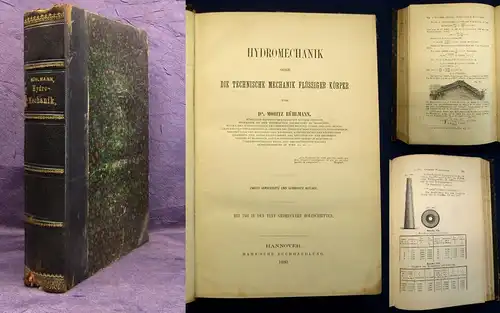 Rühlmann Hydromechanik oder Die technische Mechanik Flüssiger Körper 1880 js