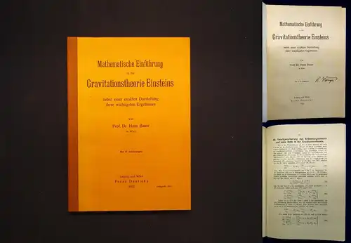 Bauer Mathematische Einführung in die Gravitationstheorie Einsteins 1922 mb