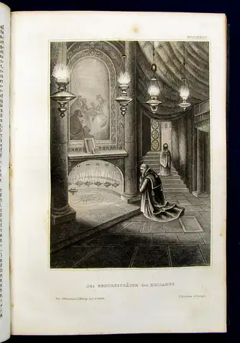 Reiser Die fünf Welttheile dargestellt in Bild u Wort 1 Bd um 1850 Geographie mb