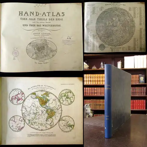 Stieler Berghaus Bär Hand-Atlas über alle Theile der Erde o. J. um 1850 Atlanten
