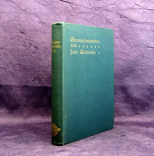 Olshausen Geschwindigkeiten in der organischen und anorganischen Welt 1903 mb