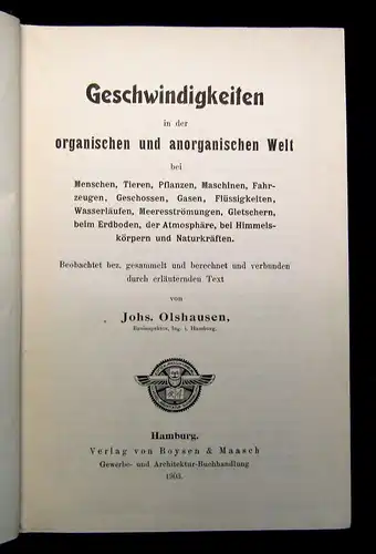 Olshausen Geschwindigkeiten in der organischen und anorganischen Welt 1903 mb