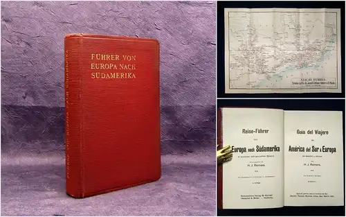 Reimers Reise- Führer von Europa nach Südamerika 1909 deutsch/spanisch js