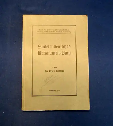 Schwarz, Gierach Studentendeutsches Ortsnamen- Buch um 1900 unaufgeschnitten js