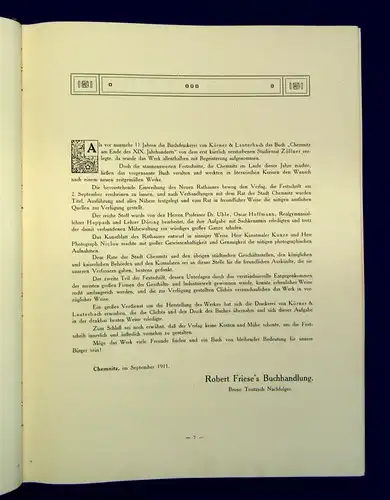 Chemnitz in Wort und Bild Festschrift zur Einweihung des Neuen Rathauses 1911 js