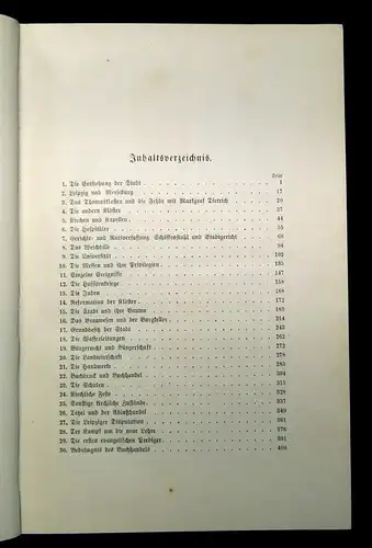 Wustmann Geschichte der Stadt Leipzig 1905 1.Bd. 32 Abbildungen Führer js