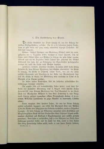 Wustmann Geschichte der Stadt Leipzig 1905 1.Bd. 32 Abbildungen Führer js