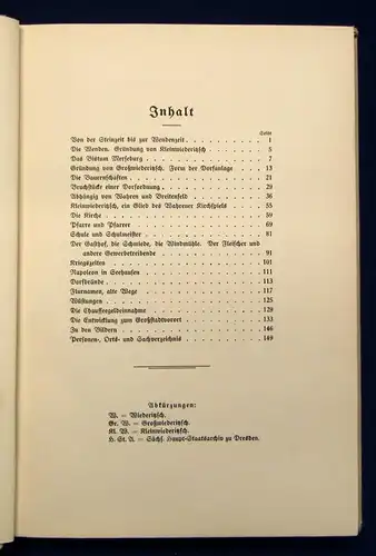 Keller Zur Geschichte von Klein- und Großwiederitzsch 1928 Sachsen js