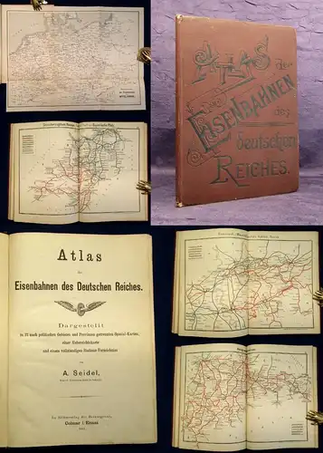 Seidel Atlas der Eisenbahnen des Deutschen Reiches 1859 23 politische Gebiete js