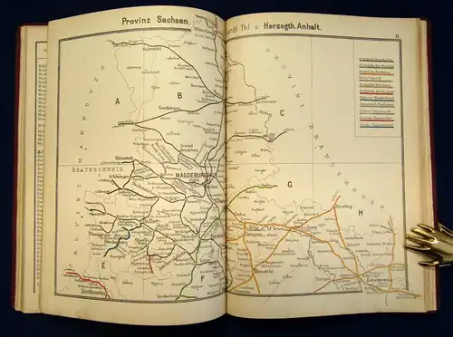 Seidel Atlas der Eisenbahnen des Deutschen Reiches 1859 23 politische Gebiete js