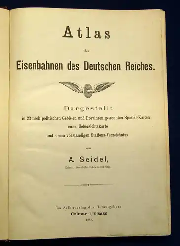 Seidel Atlas der Eisenbahnen des Deutschen Reiches 1859 23 politische Gebiete js