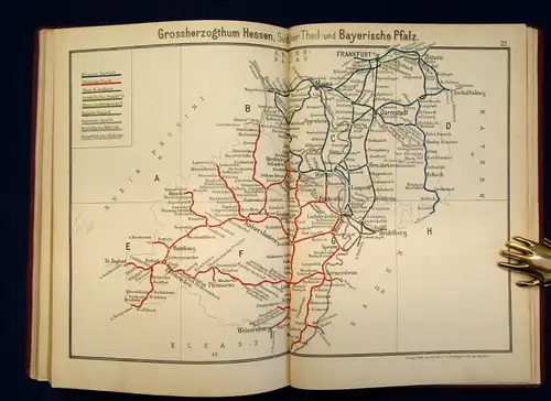 Seidel Atlas der Eisenbahnen des Deutschen Reiches 1859 23 politische Gebiete js