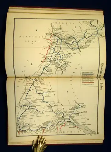 Seidel Atlas der Eisenbahnen des Deutschen Reiches 1859 23 politische Gebiete js