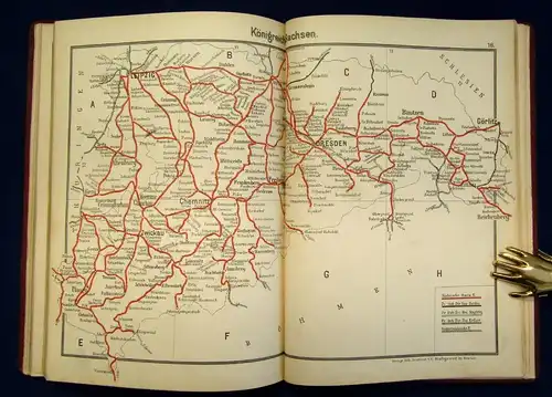 Seidel Atlas der Eisenbahnen des Deutschen Reiches 1859 23 politische Gebiete js