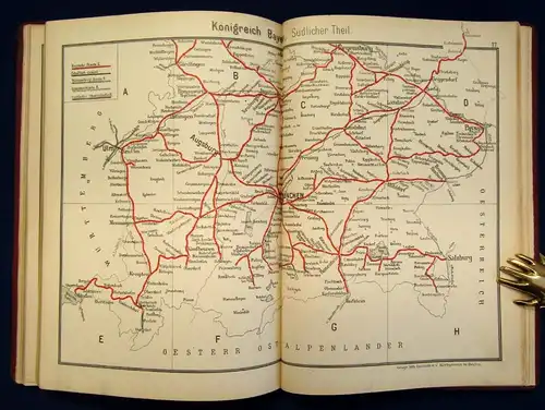 Seidel Atlas der Eisenbahnen des Deutschen Reiches 1859 23 politische Gebiete js