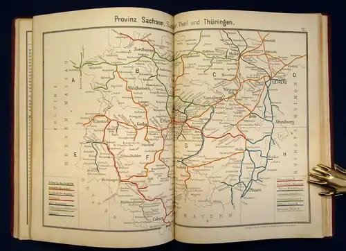 Seidel Atlas der Eisenbahnen des Deutschen Reiches 1859 23 politische Gebiete js