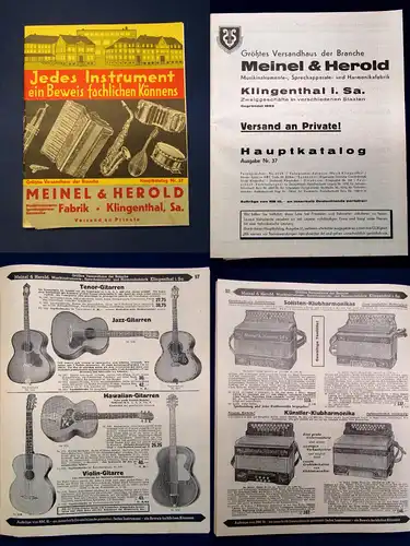 Hauptkatalog Meinel Herold Jedes Instrument ein Beweis fachlichen Könnens 1935 m