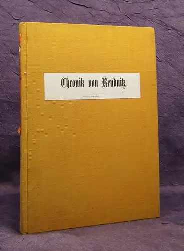 Moser Chronik der Stadt Reudnitz- Leipzig Vergangenheit und Gegenwart 1890 js