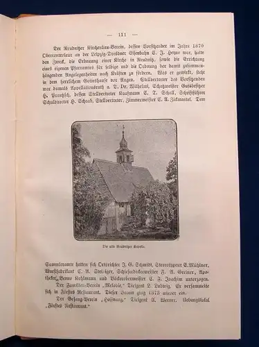 Moser Chronik der Stadt Reudnitz- Leipzig Vergangenheit und Gegenwart 1890 js