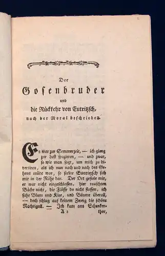 Der Gosenbruder und die Rückkehr von Eutritzsch Faksimile 1781 erschien 1911  js