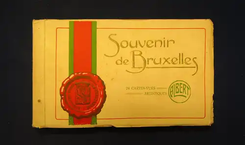 24 Ansichtskarten Souvenir de Bruxelles um 1925 Geographie Postkarten Führer mb