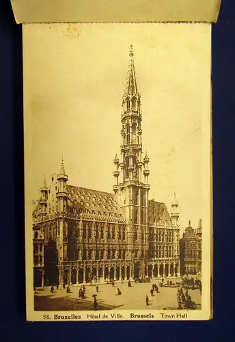 24 Ansichtskarten Souvenir de Bruxelles um 1925 Geographie Postkarten Führer mb