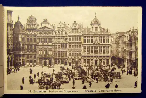 24 Ansichtskarten Souvenir de Bruxelles um 1925 Geographie Postkarten Führer mb