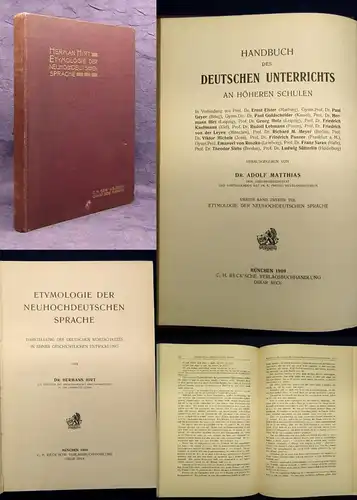 Hirt Etymologie der Neuhochdeutschen Sprache 1909 Deutscher Wortschatz js