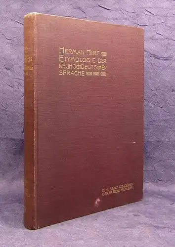 Hirt Etymologie der Neuhochdeutschen Sprache 1909 Deutscher Wortschatz js