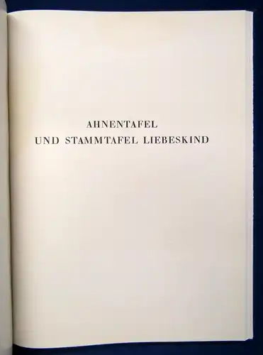 Leipziger Geschlechter Bd. apart der Reihe"Stammtafeln-Ahnentafel 1900 js