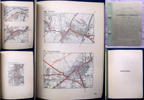 Atlas Stadtdurchfahrten in Brandenburg 1900 Städteverzeichnis Ortskunde  js