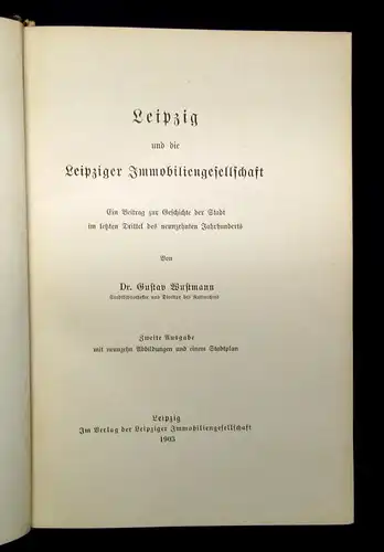 Wustmann Leipzig und die Leipziger Immobiliengesellschaft 1903 Geschichte mb